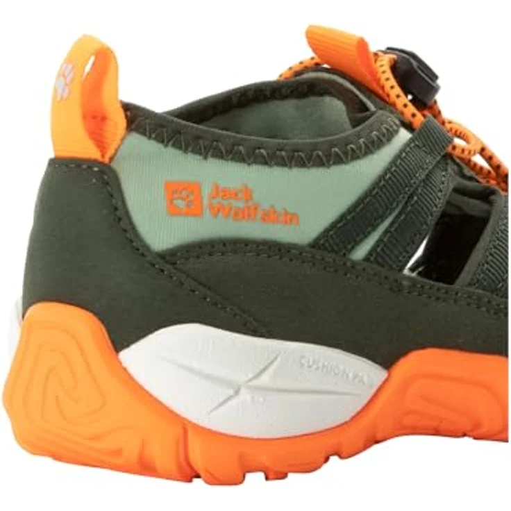 Jack Wolfskin Villi Sandal K, Unisex Sicherheitssandalen mit dämpfender EVA-Außensohle, grün, Größe 34 – Bild 5