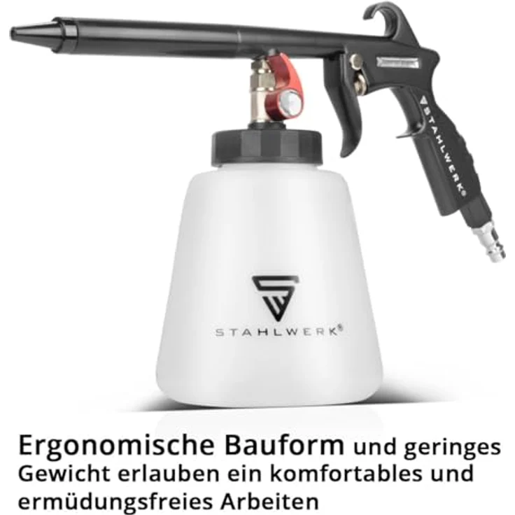 STAHLWERK RP-93 ST, Druckluft-Reinigungspistole mit 2-in-1-Funktion und ergonomischem Design, 1 Liter Wasservorratsvolumen – Bild 4