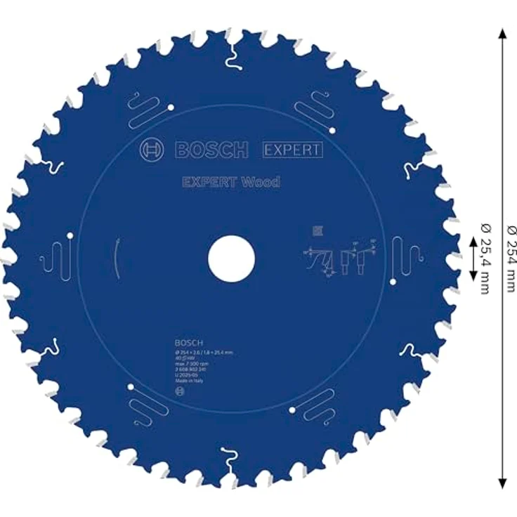 Bosch EXPERT Wood Kreissägeblatt, 254 mm, robuster Schnitt für Weichholz und Hartholz, Professional Zubehör für kabelgebundene Tischkreissägen – Bild 3