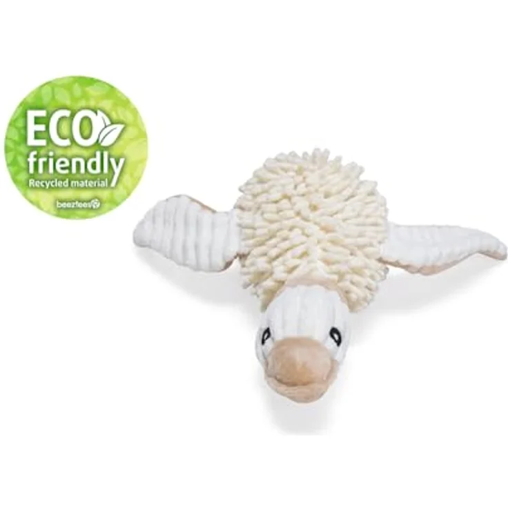Beeztees Tierkuscheltier Beeztees Hundespielzeug Ente Jago - geräuschlos, recyceltes Material, ohne Squeaker, weich (grün) – Bild 4