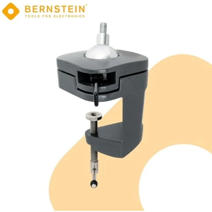 BERNSTEIN Kugelgelenk-Halter SPANNFIX 4.0, 360° drehbar, stufenlos feststellbar, Fußteil zum Anklemmen, dunkelgrau metallic – Bild 3