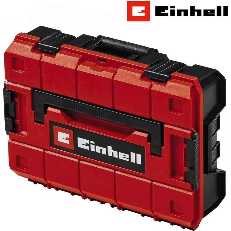 Einhell Werkzeugkoffer E-Case S-F Systemkoffer stapelbar, spritzwassergeschützt, Polypropylen, 2x Schaumstoffeinlagen