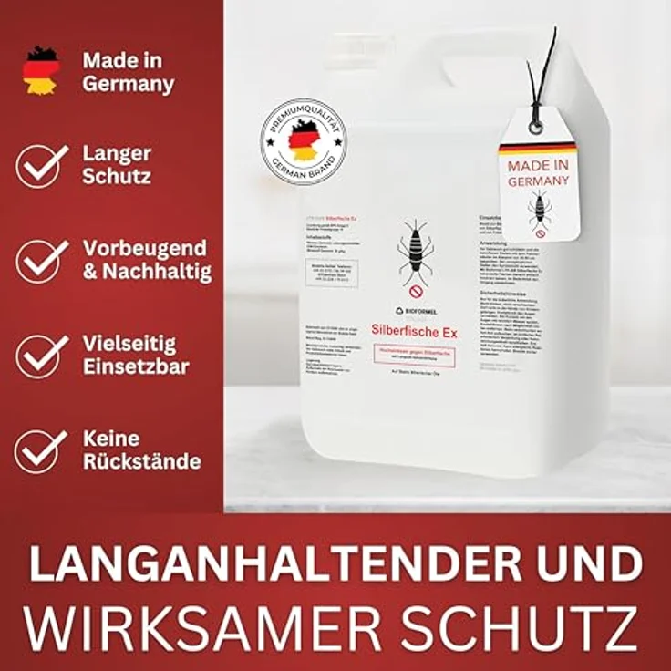 Bioformel LTK-008 Anti Silberfisch Spray Ex 5L, hochwirksames Silberfischmittel mit Langzeitwirkung, fleckenfrei für Indoor & Outdoor – Bild 4