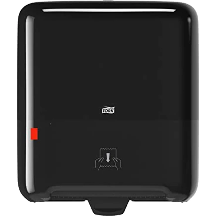 Tork Matic Spender für Rollenhandtücher 551008, Elevation Design, Einzelblattentnahme, Füllstandsanzeige nach Ampel-Prinzip, schwarz – Bild 1