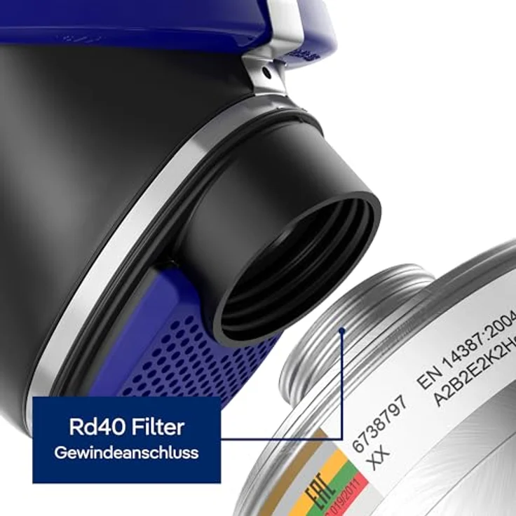 Dräger X-plore Rd40 Kombi-Filter A2B2E2K2Hg P3 für Gase, Dämpfe, Partikel , 1 STK. , Filter für Vollmasken X-plore 6300 – Bild 4