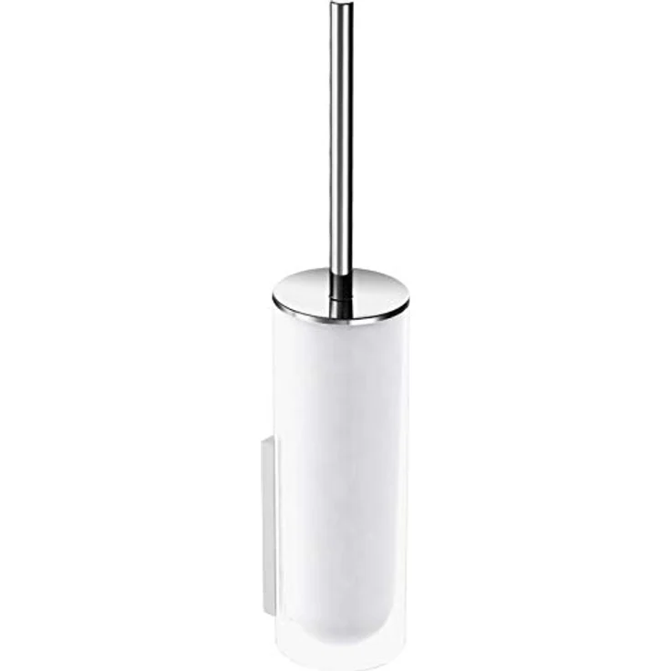 KEUCO Toilettenbürsten-Garnitur aus Kristall-Glas matt und Metall chrom, Wandmontage, WC-Bürste mit Halterung für Bad und Gäste-WC, Edition 400 – Bild 4