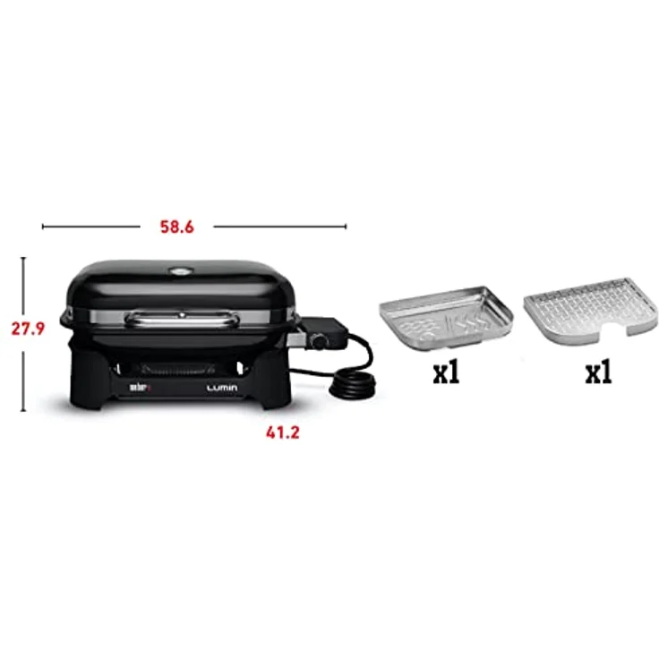 Weber Lumin 1000 Compact black Elektrogrill mit GRUP_BARBACOAS WEBER® Q™ & E-power – Bild 2