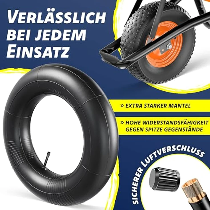 MASKO Schubkarre, 100 Liter bis 250kg, orange – Bild 8