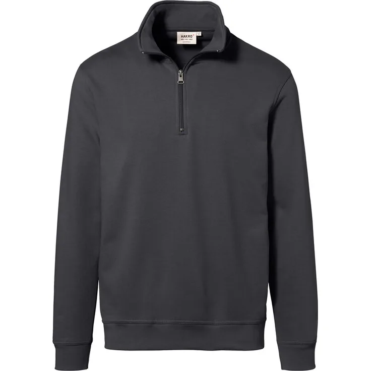 HAKRO Zip-Sweatshirt Premium 451, karbongrau, XS