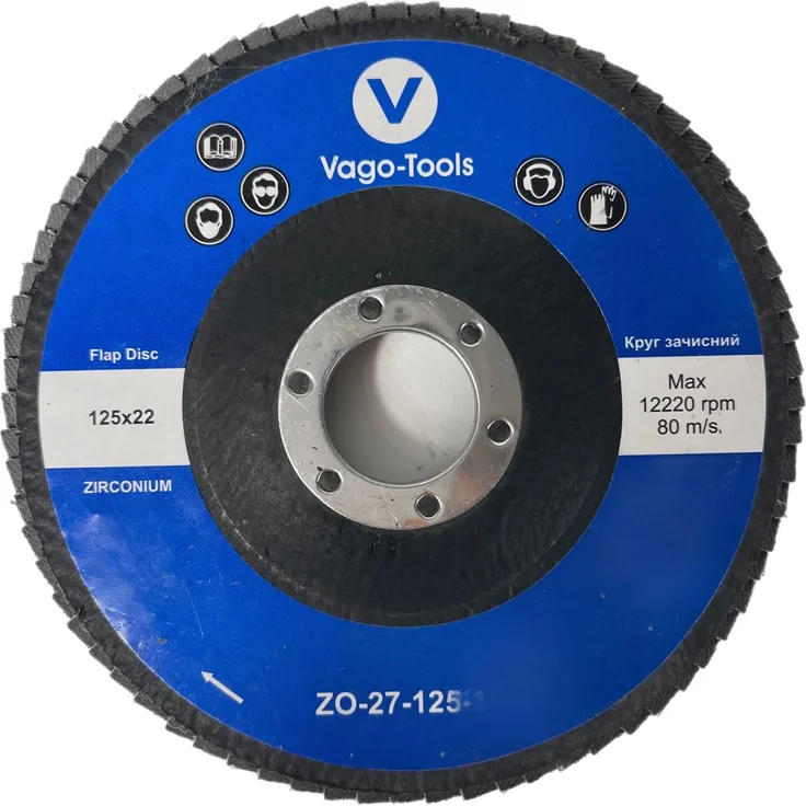 Fächerschleifscheiben Lamellenscheiben Mopteller 125mm P80 Blau 5x