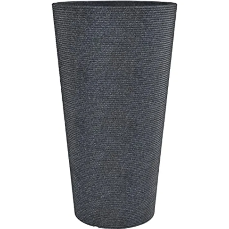 Scheurich Coneo High, Hochgefäß aus Kunststoff, Schwarz-Granit, 28,5 cm Durchmesser, 55 cm hoch, 9 l Vol.