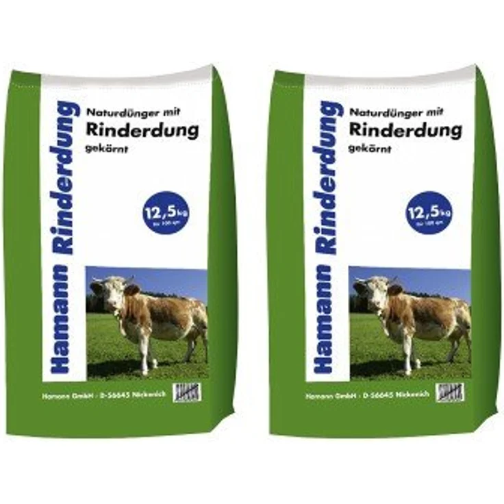 Hamann Naturdünger mit Rinderdung 25 kg organisch-biologischer Gartendünger mit Langzeitwirkung – Bild 2