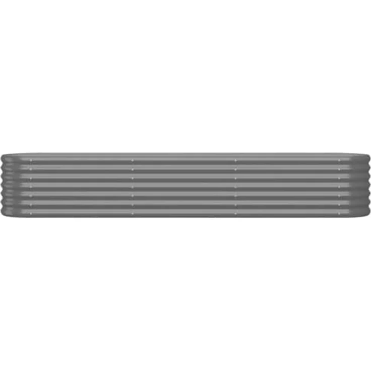 vidaXL Hochbeet, Wetterfestes Hochbeet für Garten Balkon Terrasse, Kräuterhochbeet zum Selber Bauen, Pflanzkasten aus Metall, Pulverbeschichteter Stahl Grau – Bild 4