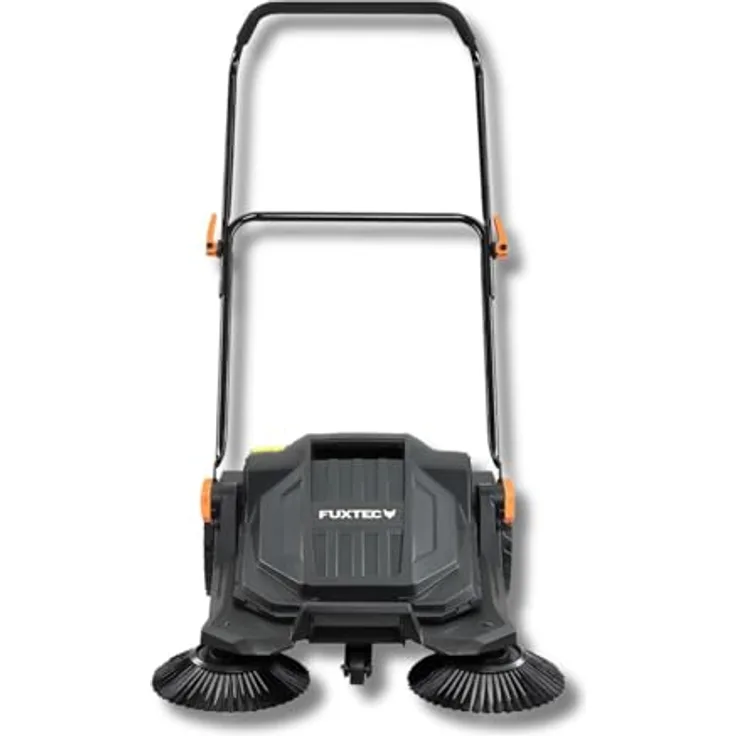 FUXTEC Handkehrmaschine FX-HK65, Kehrgerät für Außenbereiche, 650 mm Arbeitsbreite, 20 L Behälter, ergonomisches Design, Flächenleistung bis 2000 m²