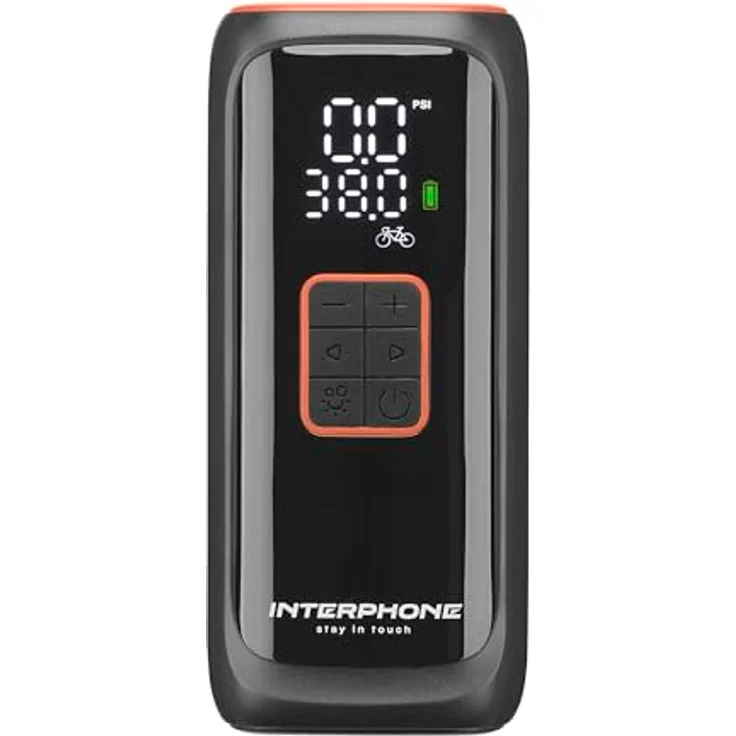 Interphone Smart Air Pump, tragbarer Kompressor mit 4000 mAh, Auto-Stopp-Funktion und LED-Licht – Bild 2