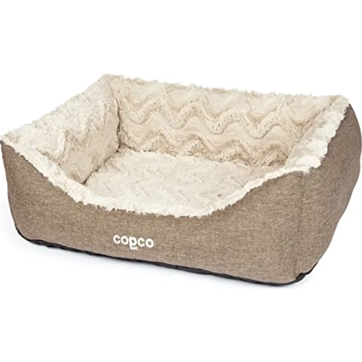 CopcoPet - Hundebett Pia Hundekörbchen Hundesofa, orthopädischer Visco-Schaumstoff, Braun – Bild 5