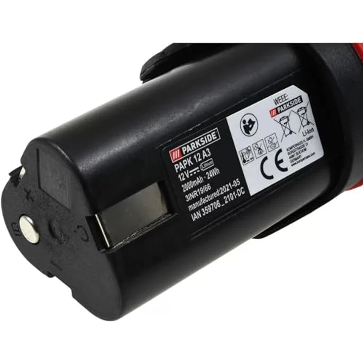 SILVER CREST Parkside 12V Akku LiIon 2 Ah PAPK 12 A3 EU für Geräte der Parkside X 12V Familie, leistungsstarker Lithium-Ionen-Akku – Bild 3