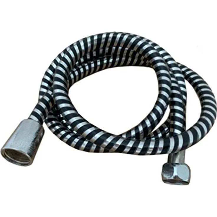 Benson Tools 150cm Flexibler Duschschlauch mit Anti-Knickschutz | Brauseschlauch | Wasserschlauch für Brausekopf, Handbrause, Duschkopf - Schwarz