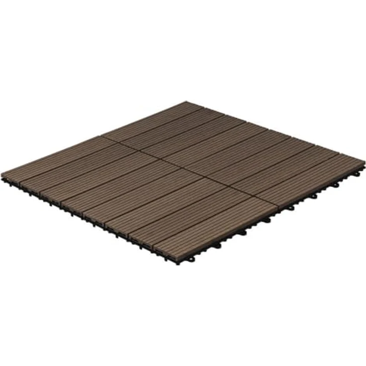 HOME DELUXE WPC Holzfliesen - Alle Varianten Dunkelbraun, 6 qm – Bild 7
