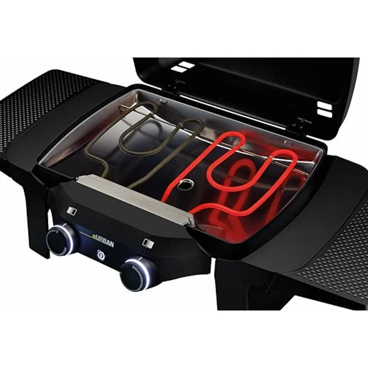 Enders Elektrogrill eUrban 2 Mobil, 2,2 kW Elektrogrill mit emailliertem Gussrost und abnehmbaren Seitenablagen – Bild 4