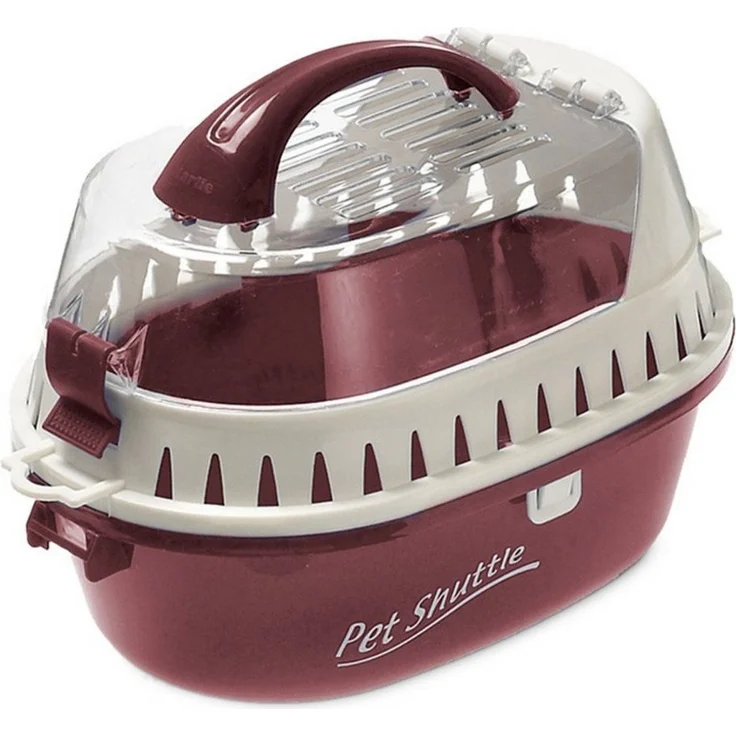 Karlie Tiertransportbox Transportbox Pet Shuttle rot, Praktische Tragebox mit transparentem Deckel und rutschfestem Boden - Preisvergleich – Bild 1