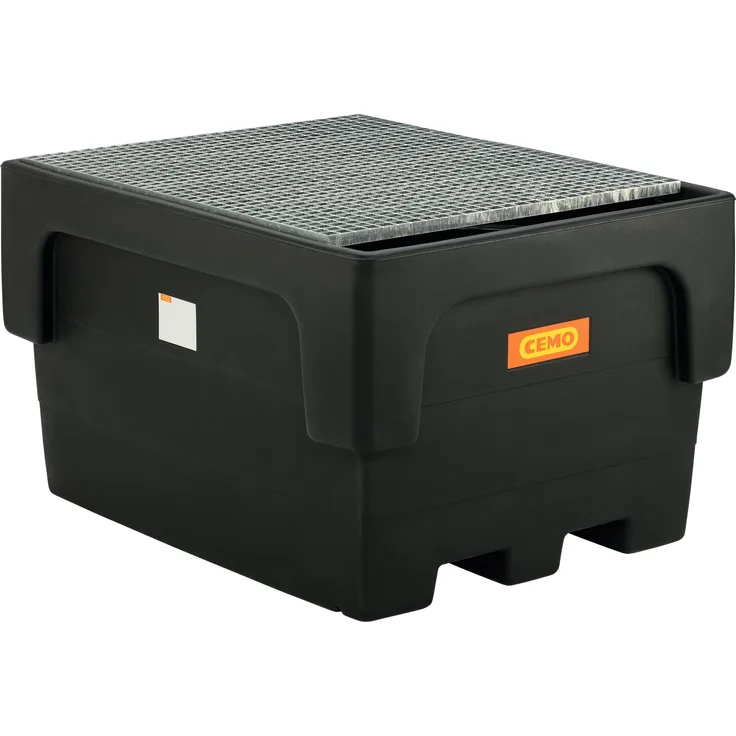 Cemo IBC-Auffangwanne "IBC", 1.100 l, PE mit Stahlgitterrost, unterfahrbar, BxHxT: 146x87x117 cm