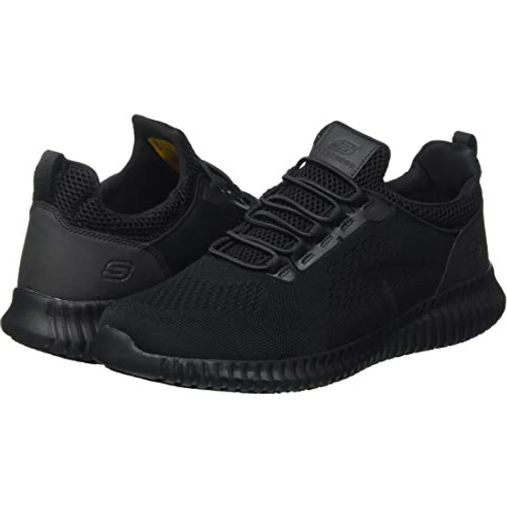 Skechers CESSNOCK, Berufsschuh Schnürschuh für Gastronomie und Pflege, Schwarz, mit stretch bungee Schnellschnürung und Skechers Air-Cooled Memory Foam – Bild 7