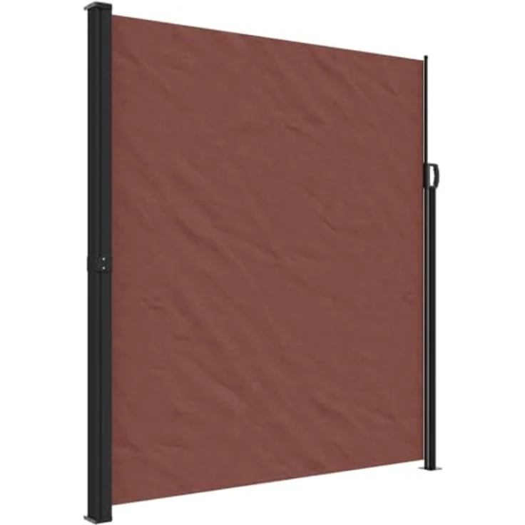 vidaXL Seitenmarkise Ausziehbar Braun 220x300 cm, Wasserfest, UV-beständig, Praktisches Design – Bild 1