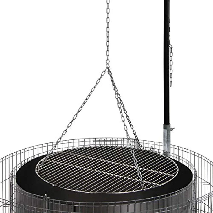 Feuerstelle, Ø 92 cm, Höhe: 40 cm, silberfarben, verzinkt – Bild 4
