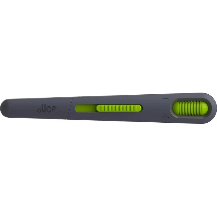 SLICE Cuttermesser Slice 10474, Verstellbarer schmaler Stift-Cutter mit automatischem Klingenrückzug und finger-friendly® Klinge