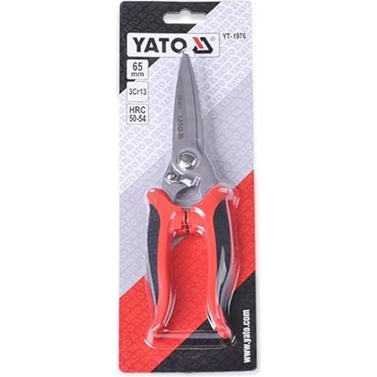 YATO Multifunktionsschere YT-1976, 200 mm, rostfreier Stahl, rutschfeste TPR-Griffe, für Papier, Pappe, Kunststoff, Textilien – Bild 2