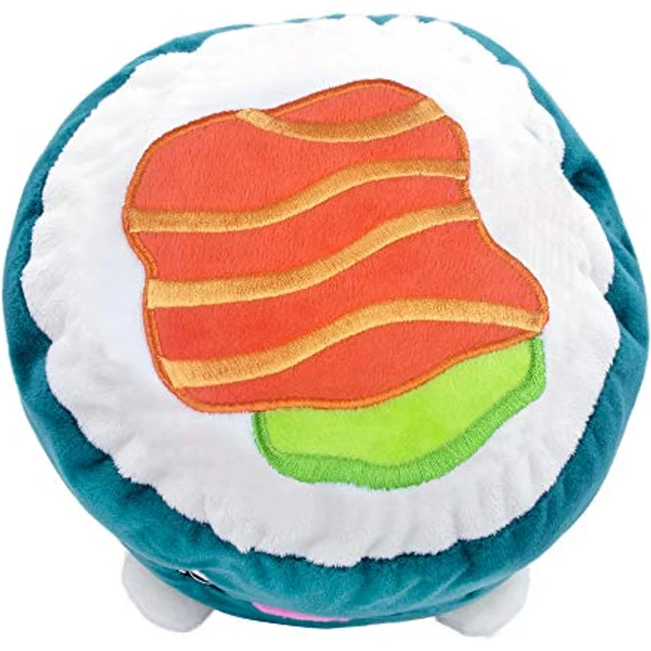 BEMIRO Tierkuscheltier Plüsch Maki Sushi mit Lachs - ca. 20 cm, niedlicher Begleiter mit japanischem Flair – Bild 2