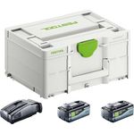 Festool Energie-Set SYS 18V 2x8,0/SCA16 mit Akkupacks BP 18 Li 8,0 ASI und Schnellladegerät, im Systainer