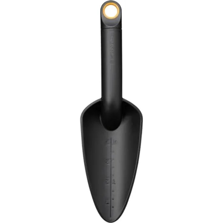Fiskars Blumenkelle Solid, Länge: 28 cm, Glasfaserverstärkter Kunststoff, Schwarz/Orange