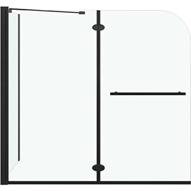 vidaXL Doppelte Faltbare Duschkabine ESG 120x68x130 cm Schwarz – Bild 7