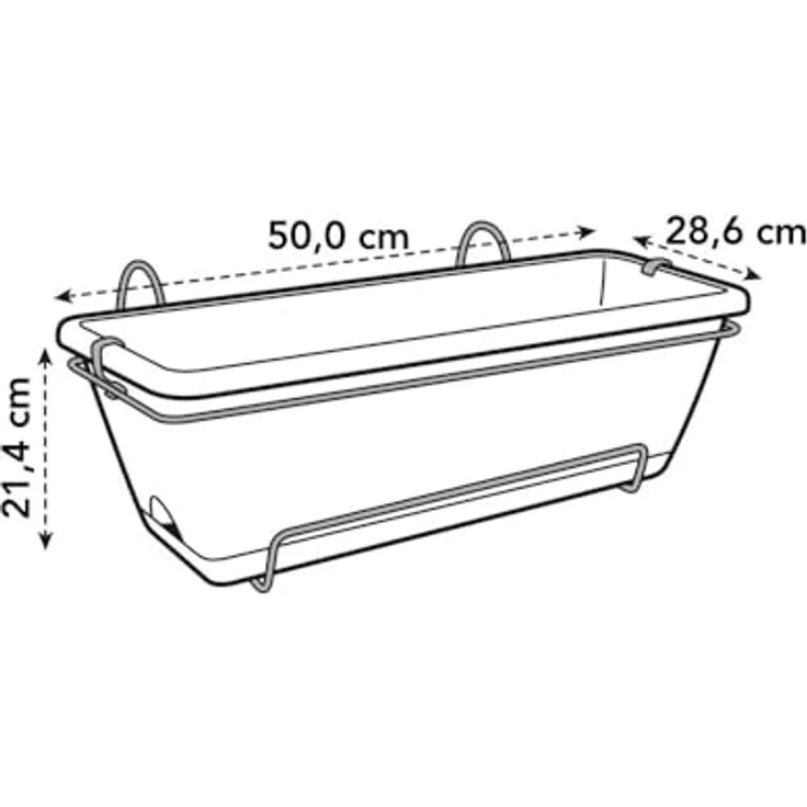elho Barcelona Allin1 50 Übertopf für Balkon, 100% recyceltes Plastik, Ø 49.5 x H 18.5 cm, integrierter Untersetzer, Grün/Pistazien Grün – Bild 5