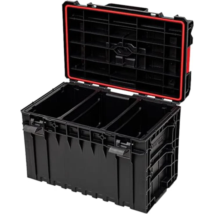 Tool Brothers Rhino XXL Werkzeugkoffer Work+, Höhe XL, 52 l, stapelbar, IP66, mit Aluminium-Montageschienen und herausnehmbaren Trennfächern – Bild 2