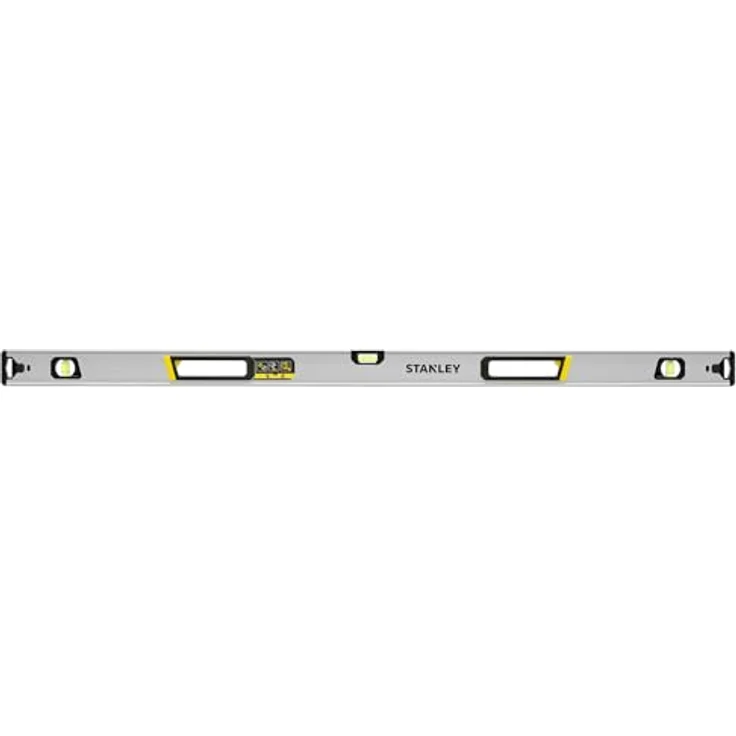 STANLEY FATMAX XTREME Hohlprofil-Wasserwaage 120 cm, Aluminium, vergrößerte Block-Libellen, durchgängige Messkante, stoßgedämpfte Gummi-Endkappen, FMHT43676-1 – Bild 1