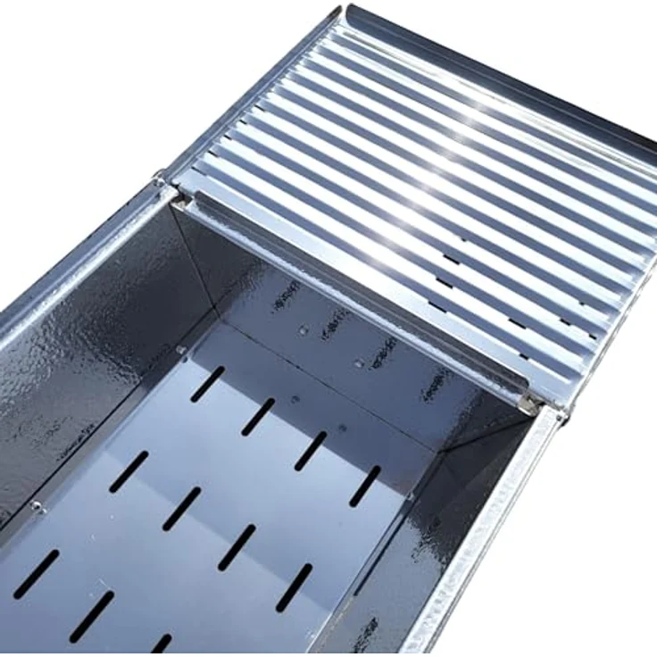 Grillpeter Holzkohlegrill Schaschlikgrill Astana Deluxe Mangal rostfreiem Edelstahl 1,5mm, mit BBQ Deckel und Seitenablage, Silber – Bild 6