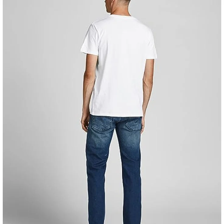 Jack & Jones Jorijxj Herren Shirt, Rundhalsausschnitt, Baumwolle, 5er-Pack, Blau, Schwarz, Grün, Grau, Weiß, (L) – Bild 6