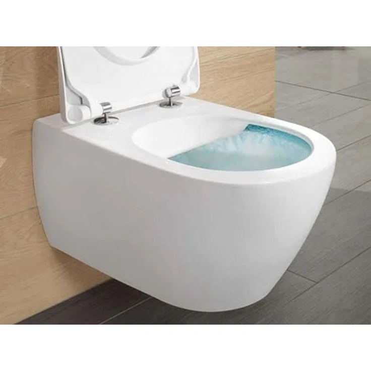 Villeroy & Boch Wand-WC SUBWAY 2.0 tief, 370 x 560 mm, spülrandlos, DirectFlush weiß – Bild 3
