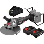 PARKSIDE PERFORMANCE® Akku-Winkelschleifer 40V PWSAP 40-Li A1, Bürstenloser Motor, robustes Aluminiumdruckguss-Getriebegehäuse, inkl. 2x Smart Akku und Ladegerät, Ø 230 mm