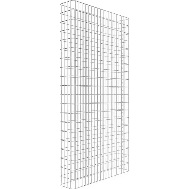 Gabiona Gabione, 102 x 22 x 200 cm, Stahl mit 50 mm Maschenbreite und 100 mm Maschenhöhe, witterungsbeständig und pflegeleicht