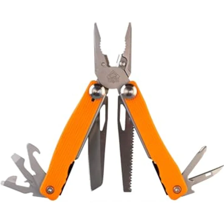 Puma TEC 000121 Multitool mit 9 Funktionen, Edelstahl-Werkzeugen, Verriegelung, rutschfestem Griff & Nylonscheide