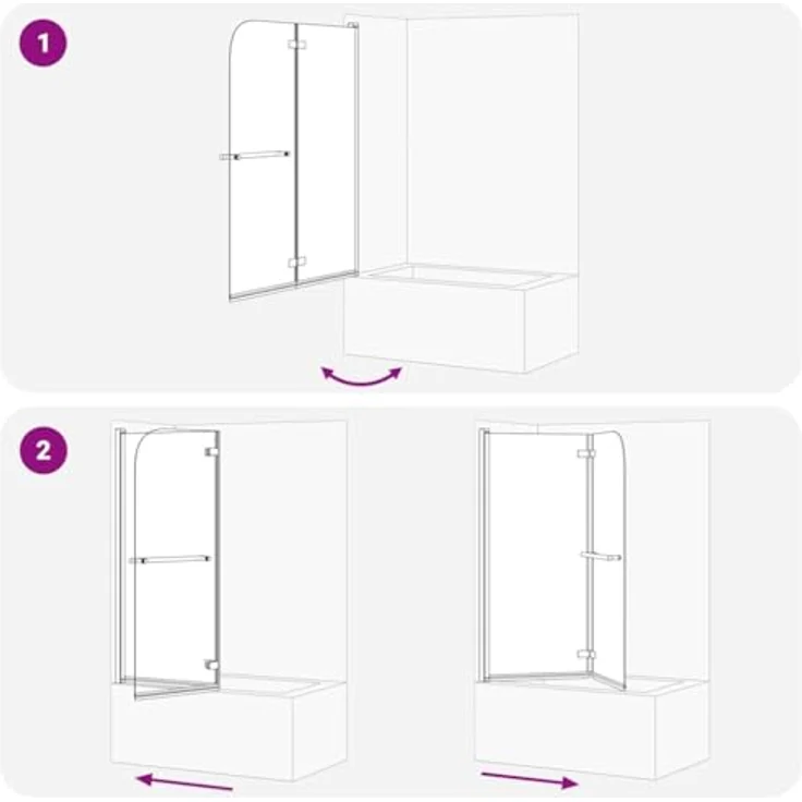 vidaXL Duschwand Duschabtrennung Gold, 120 x 140 cm, ESG-Glas und Aluminium, faltbar und drehbar – Bild 5