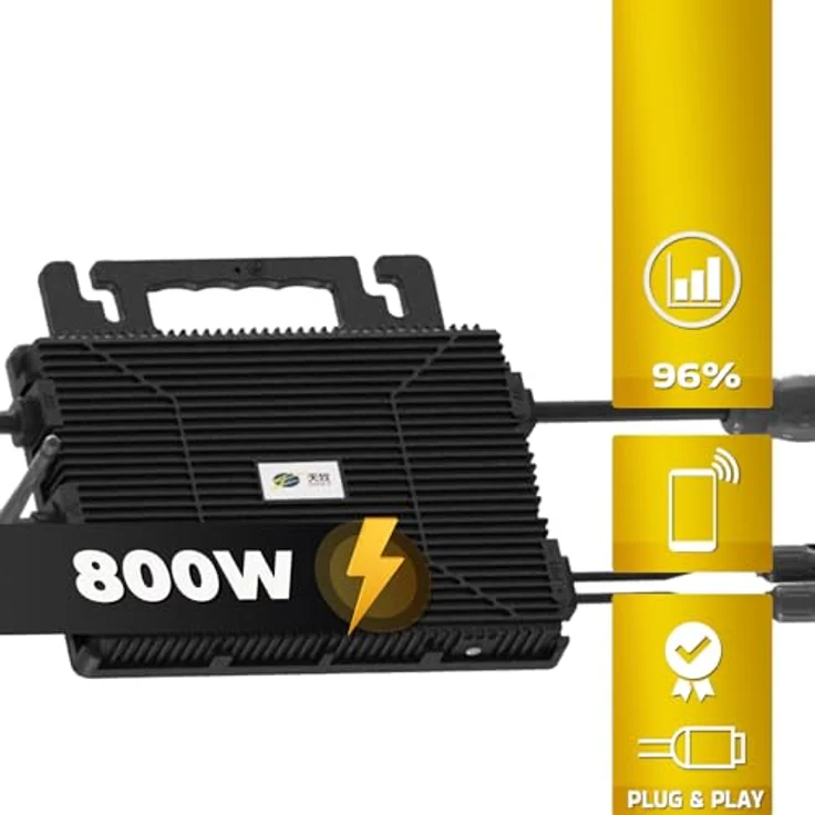 SUNNIVA® Balkonkraftwerk 1700/800W Solaranlage mit 800W Astro Energy Wechselrichter, WIFI Bluetooth, 4 x 425W Solarmodule, PV – Bild 3