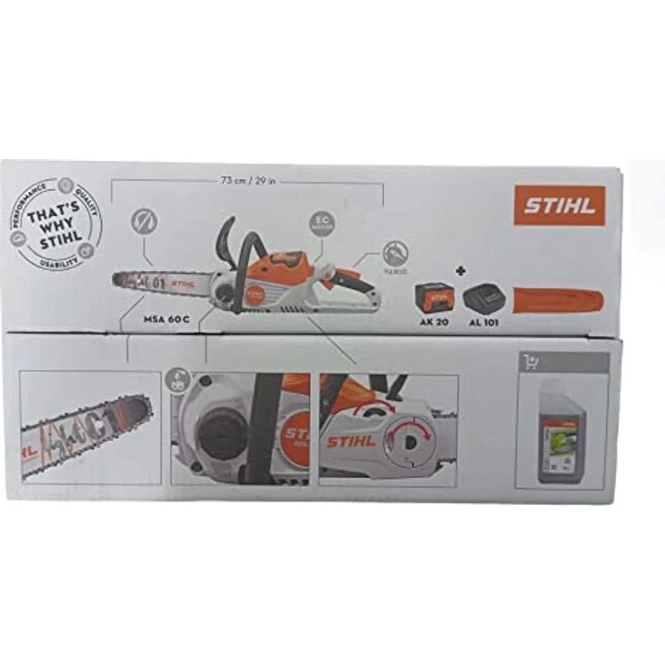 STIHL Akku-Kettensäge "MSA 60 C-B", 30 cm Schienenlänge, mit Akku und Ladegerät, leise, PM3-Kettentyp, QuickStop Super-Kettenbremse, Ematic-System. – Bild 4