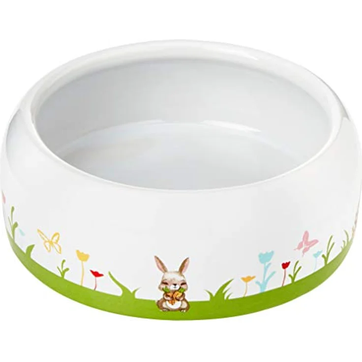 Nobby Nager Keramik-Futtertrog "Flower" weiß/bunt 500 ml – Bild 1