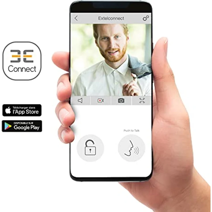 Extel Video-Türsprechanlage "CONNECT2″ Türsprechanlage Video (Beleuchtetes Namensschild, mit Bildspeicher) – Bild 9