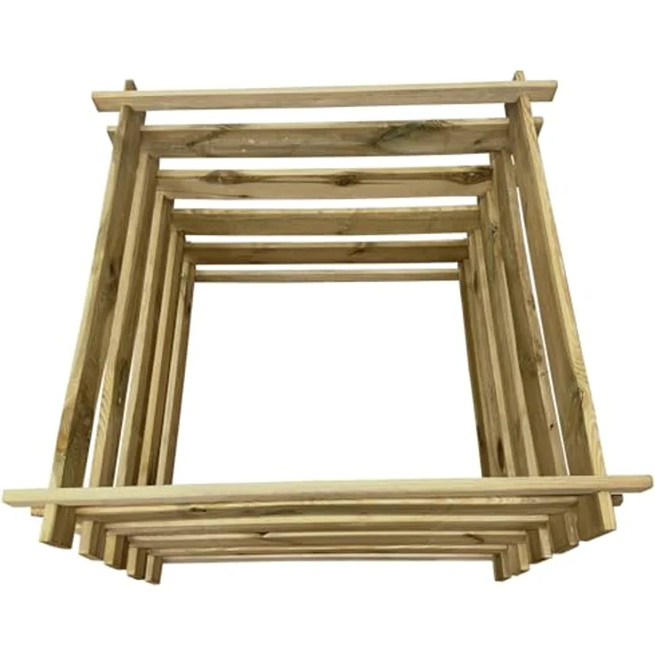 Steckkomposter Holz Kompostsilo Bausatz 90x90x70cm Komposter – Bild 4